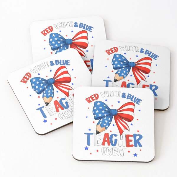 Item preview, Red White & Blue Teacher Crew Funny 4th of July Patriotic T-Shirt designed and sold by DArtfulStudio.