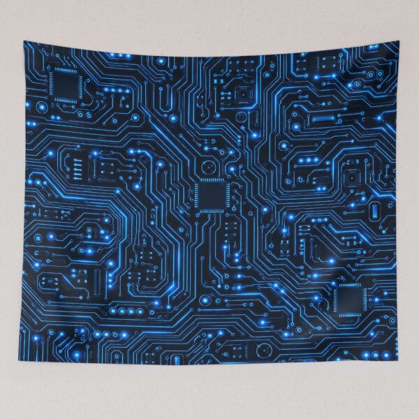 Item preview, Glowing Blue Circuit Board Technology designed and sold by Owcomm.
