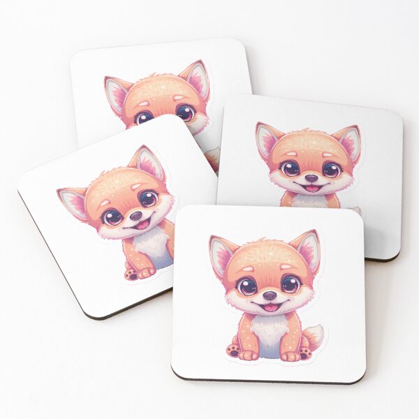 Item preview, Cute Baby Fox Sticker | Kawaii Fox With Big Eyes | Adorable Woodland Animal Art designed and sold by AhiraDesign.