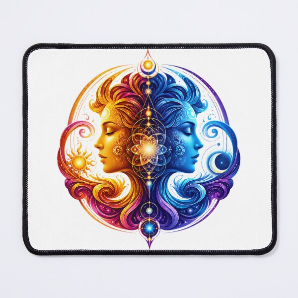 Item preview, Sun Moon Dual Spirit Faces designed and sold by syotos-ai.
