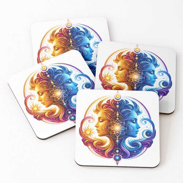 Item preview, Sun Moon Dual Spirit Faces designed and sold by syotos-ai.