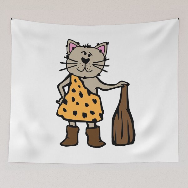 Item preview, Cat Stone Age Caveman designed and sold by tarek25.