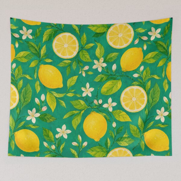 Item preview, Mediterranean Lemon Citrus Seamless Pattern designed and sold by bosamji.