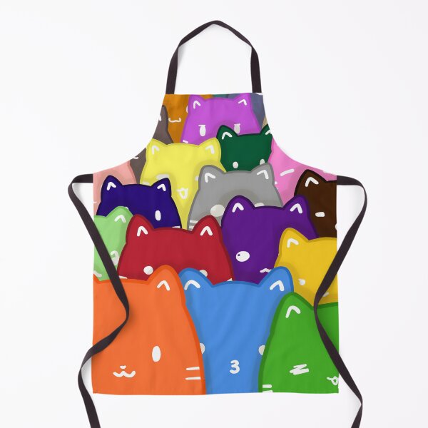 Item preview, Kawaii Multi-Color Cat Crowd - Quirky Feline Pattern Art designed and sold by Sleepy-Town.