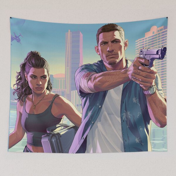 Item preview, GTA 6 Action Graphic Inspired by GTA VI | Neon Crime Gamer Art designed and sold by NBT-NOVA.