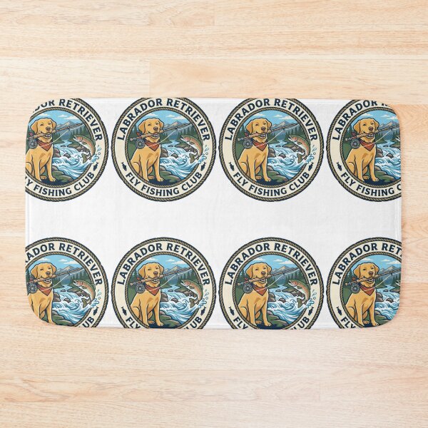 Item preview, Labrador Retriever Fly Fishing Club River Angler designed and sold by PictoVibe.