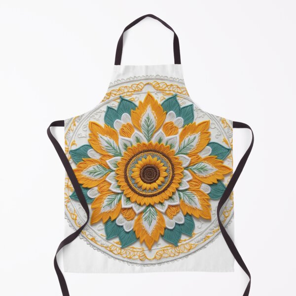 Item preview, Sunflower Folk Mandala Clipart Collection – Embroidery Style 40 designed and sold by PlayPlearnZone.