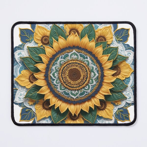 Item preview, Sunflower Folk Mandala Clipart Collection – Embroidery Style 21 designed and sold by PlayPlearnZone.
