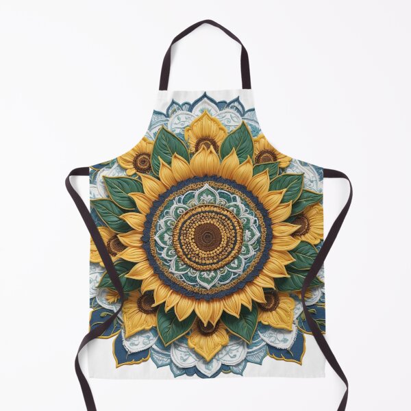 Item preview, Sunflower Folk Mandala Clipart Collection – Embroidery Style 21 designed and sold by PlayPlearnZone.