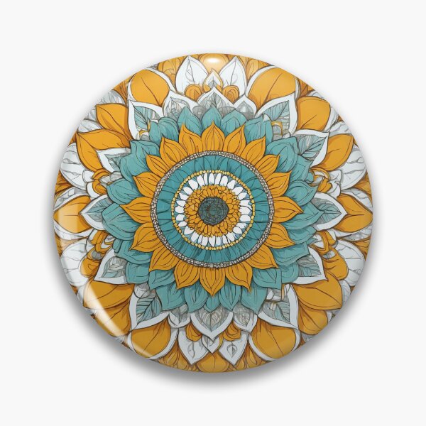 Item preview, Sunflower Folk Mandala Clipart Collection – Embroidery Style 22 designed and sold by PlayPlearnZone.