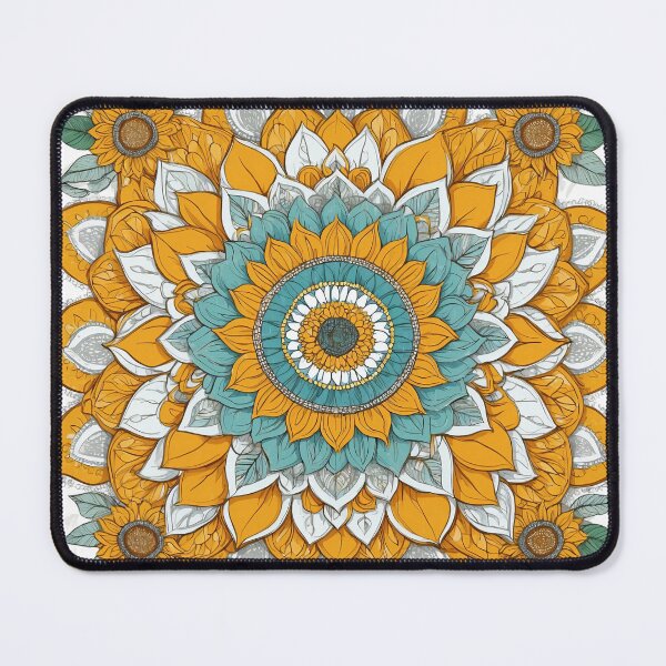 Item preview, Sunflower Folk Mandala Clipart Collection – Embroidery Style 22 designed and sold by PlayPlearnZone.