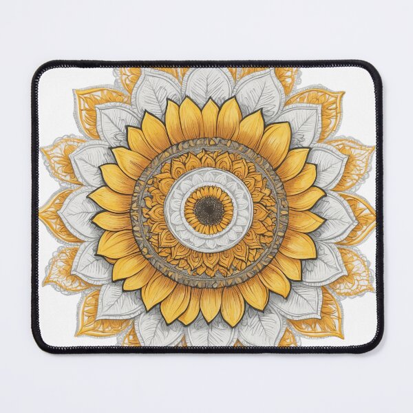 Item preview, Sunflower Folk Mandala Clipart Collection – Embroidery Style 24 designed and sold by PlayPlearnZone.