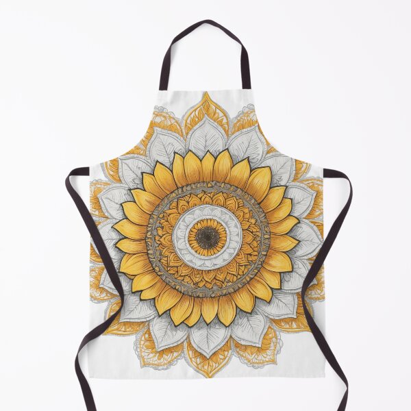 Item preview, Sunflower Folk Mandala Clipart Collection – Embroidery Style 24 designed and sold by PlayPlearnZone.