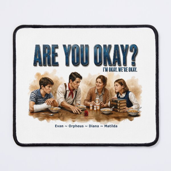 Item preview, "Are You Okay?" Broadway Mashup Graphic Print designed and sold by Rock_On.