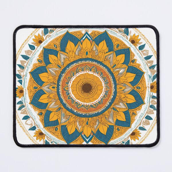 Item preview, Sunflower Folk Mandala Clipart Collection – Embroidery Style 25 designed and sold by PlayPlearnZone.