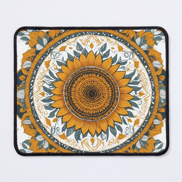 Item preview, Sunflower Folk Mandala Clipart Collection – Embroidery Style 26 designed and sold by PlayPlearnZone.