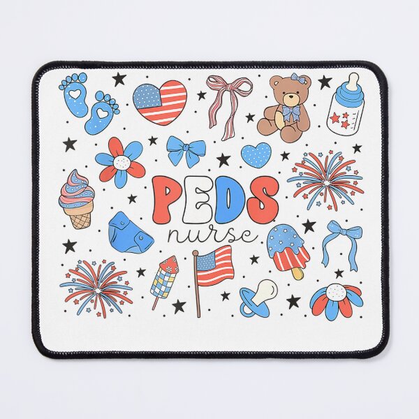 Item preview, Retro Pediatric Nurse 4th of July PEDS Nurse Icu Er Cvicu T-Shirt designed and sold by Othinus.