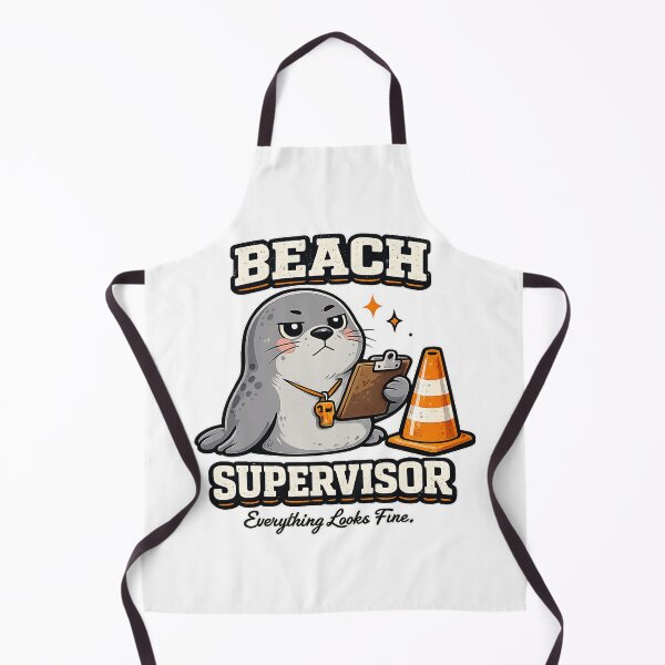 Item preview, Beach Supervisor Funny Seal Vector Sticker designed and sold by wizooo411.