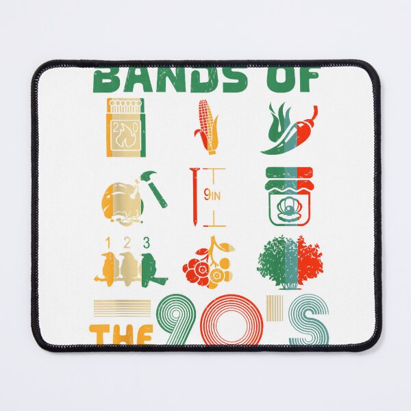 Item preview, Retro Popular Music Bands of The 90s Funny Vintage Rock Band T-Shirt designed and sold by SavsMerch.