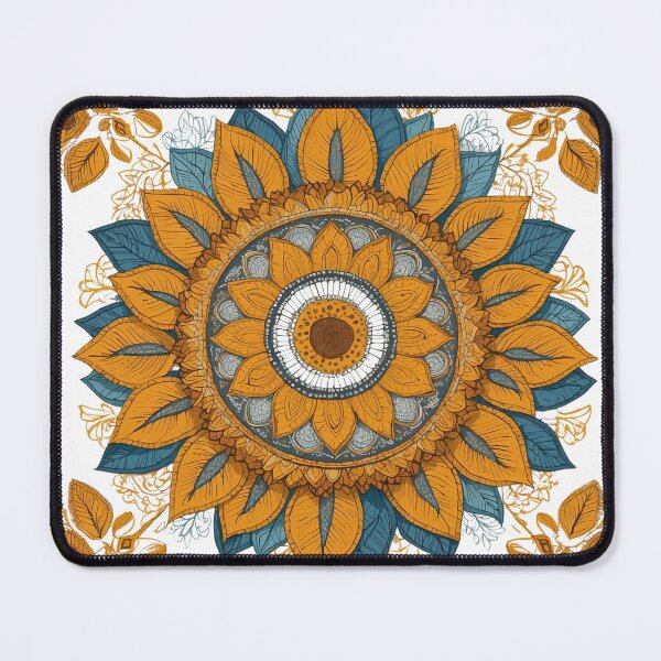 Item preview, Sunflower Folk Mandala Clipart Collection – Embroidery Style 27 designed and sold by PlayPlearnZone.