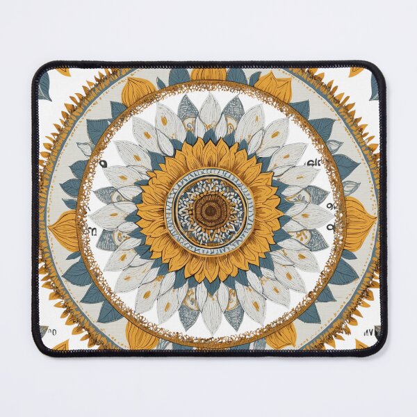 Item preview, Sunflower Folk Mandala Clipart Collection – Embroidery Style 28 designed and sold by PlayPlearnZone.