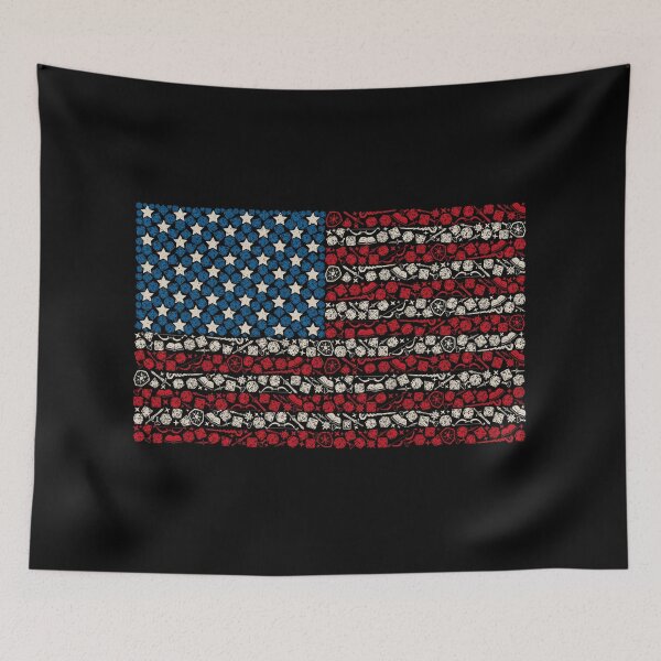 Item preview, American Flag Table Game Dices designed and sold by World Domination For Cats ®.