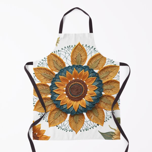 Item preview, Sunflower Folk Mandala Clipart Collection – Embroidery Style 31 designed and sold by PlayPlearnZone.