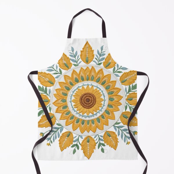 Item preview, Sunflower Folk Mandala Clipart Collection – Embroidery Style 38 designed and sold by PlayPlearnZone.