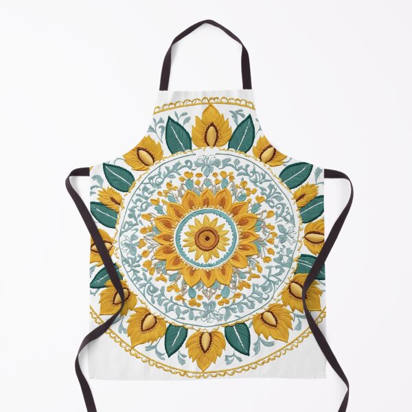 Item preview, Sunflower Folk Mandala Clipart Collection – Embroidery Style 39 designed and sold by PlayPlearnZone.