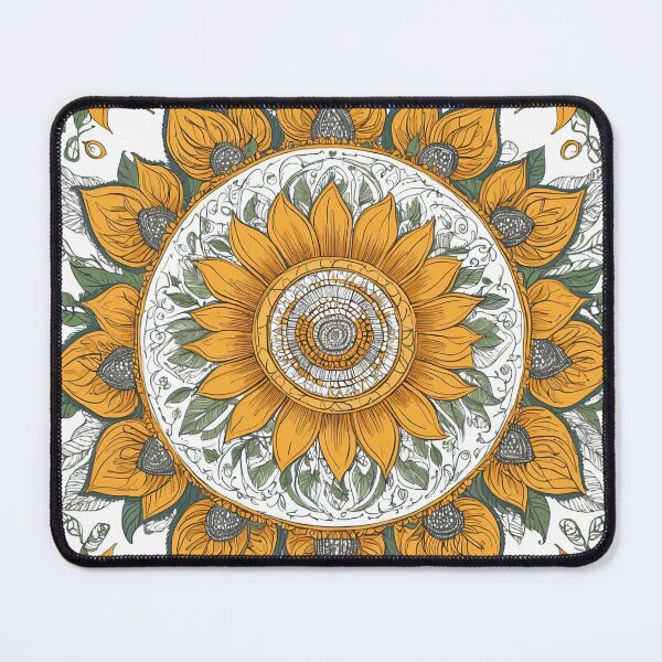 Item preview, Sunflower Folk Mandala Clipart Collection – Embroidery Style 33 designed and sold by PlayPlearnZone.