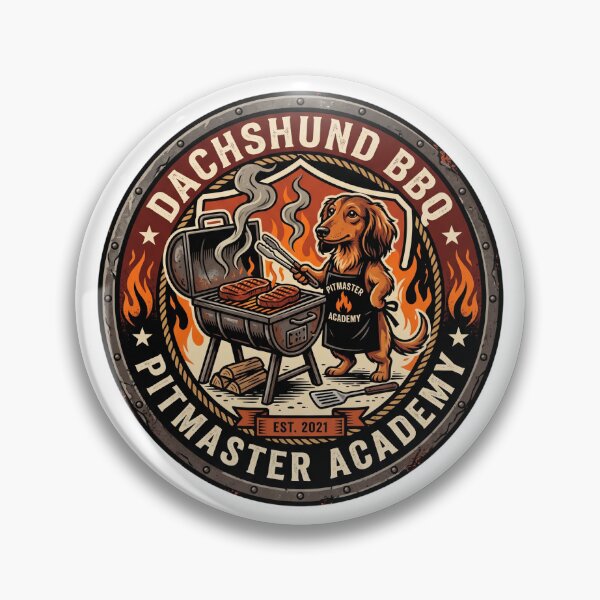 Item preview, Dachshund BBQ Pitmaster Academy Grilling Smoker designed and sold by PictoVibe.