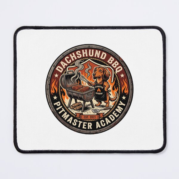Item preview, Dachshund BBQ Pitmaster Academy Grilling Smoker designed and sold by PictoVibe.