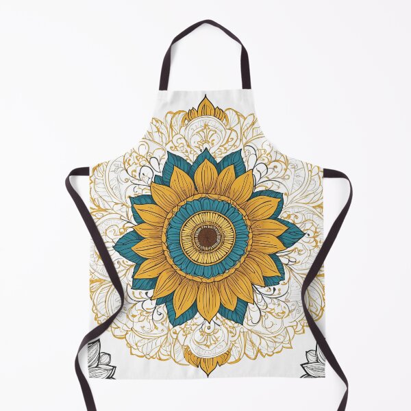 Item preview, Sunflower Folk Mandala Clipart Collection – Embroidery Style 34 designed and sold by PlayPlearnZone.