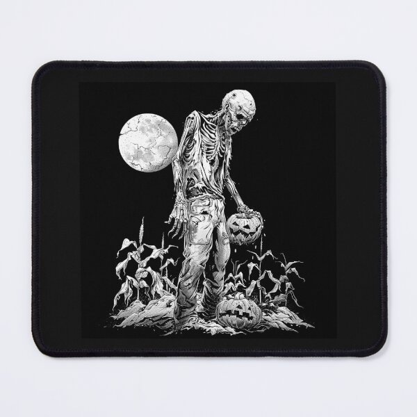 Item preview, Creepy Skeleton with Jack O Lantern – Vintage Halloween Horror Art designed and sold by inkoutninja.