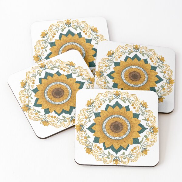 Item preview, Sunflower Folk Mandala Clipart Collection – Embroidery Style 35 designed and sold by PlayPlearnZone.