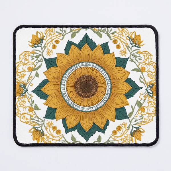 Item preview, Sunflower Folk Mandala Clipart Collection – Embroidery Style 35 designed and sold by PlayPlearnZone.
