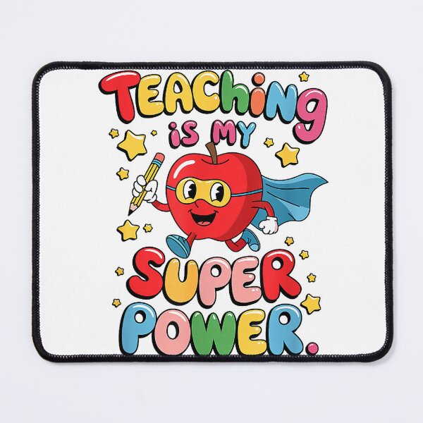 Item preview, Retro Teaching is My Superpower Apple Teacher Appreciation T-Shirt designed and sold by ‘Nothing Scares Me’ Store.
