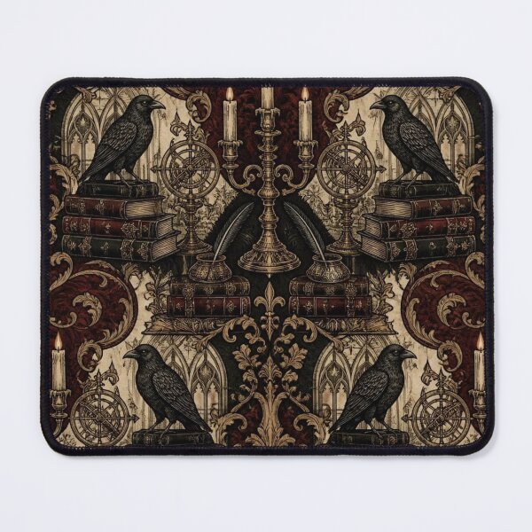 Item preview, Hallowed Halls Gothic Library Candlelight Damask designed and sold by StickyGuys.