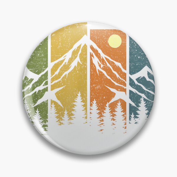 Item preview, Retro Wildlife Forest Nature Trees T-Shirt Outdoor Mountains Hiking Tee designed and sold by DArtfulStudio.