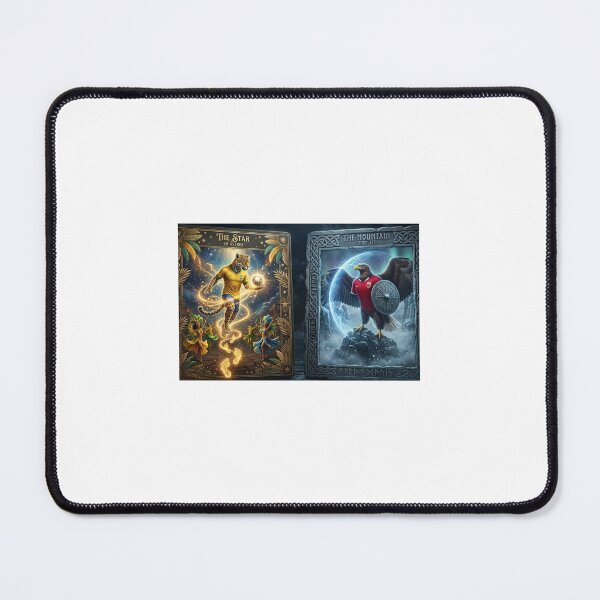 Item preview, "The Star vs The Mountain — Brazil Norway Tarot Fantasy Football 2026 Sticker" designed and sold by VikrantCreative.