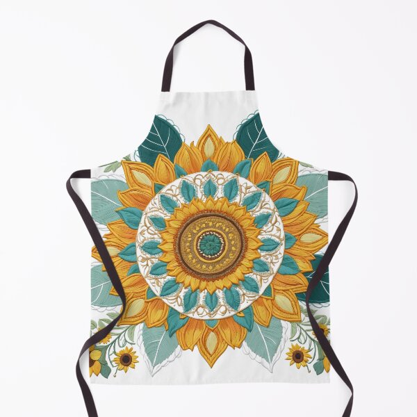 Item preview, Sunflower Folk Mandala Clipart Collection – Embroidery Style 37 designed and sold by PlayPlearnZone.