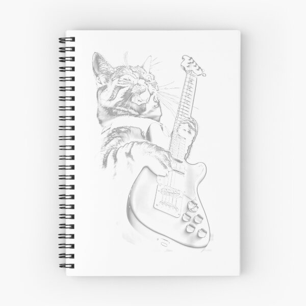 Item preview, Rock Cat Playing Guitar - Funny Guitar Cat T-Shirt Small designed and sold by Badriiiii.