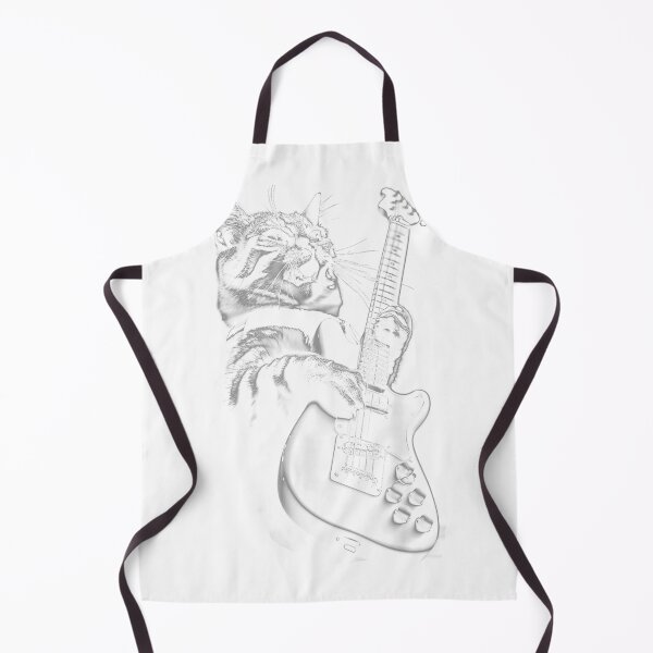 Item preview, Rock Cat Playing Guitar - Funny Guitar Cat T-Shirt Small designed and sold by Badriiiii.