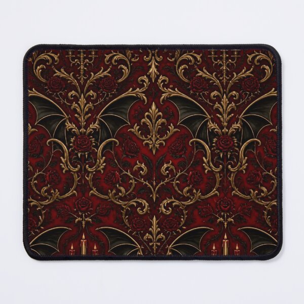 Item preview, Vampire Opera Blood Red Velvet Baroque Damask designed and sold by StickyGuys.