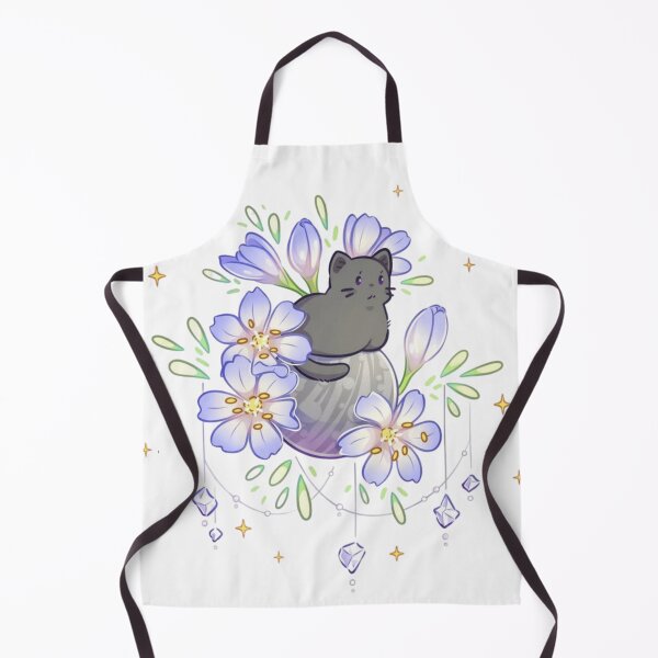 Item preview, Cute Dark Gray Cat on Silver Moon with Purple Flowers designed and sold by Orbit-Kitty.