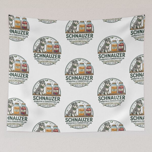 Item preview, Schnauzer Kombucha Fermentation Lab Scoby Jar designed and sold by PictoVibe.