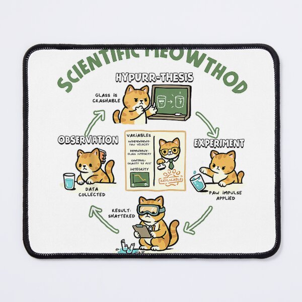 Item preview, Scientific Meowthod Funny Cat Science Pun Design T-Shirt designed and sold by gidget-gadget.