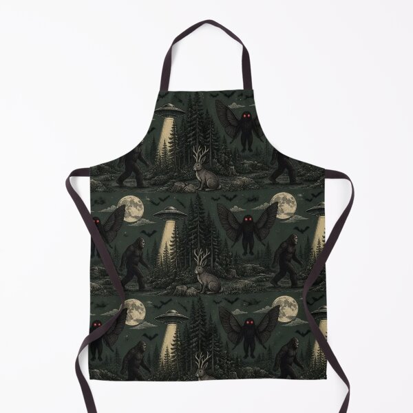 Item preview, Cryptid Halloween Night Mothman Bigfoot Forest designed and sold by StickyGuys.