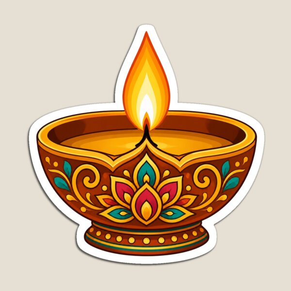 Item preview, Diya Lamp | Hindu Spiritual Oil Lamp designed and sold by Myra365Art.
