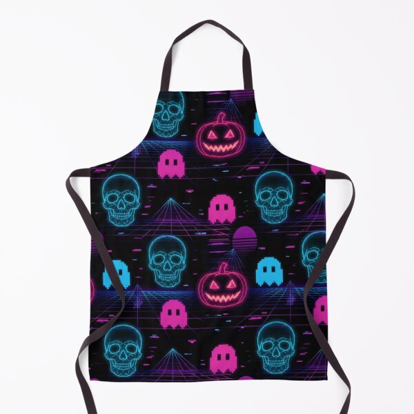 Item preview, Retro Haunted Arcade Neon Vaporwave Halloween Grid designed and sold by StickyGuys.